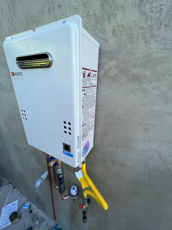 Tankless water heater installation for Rosini homes