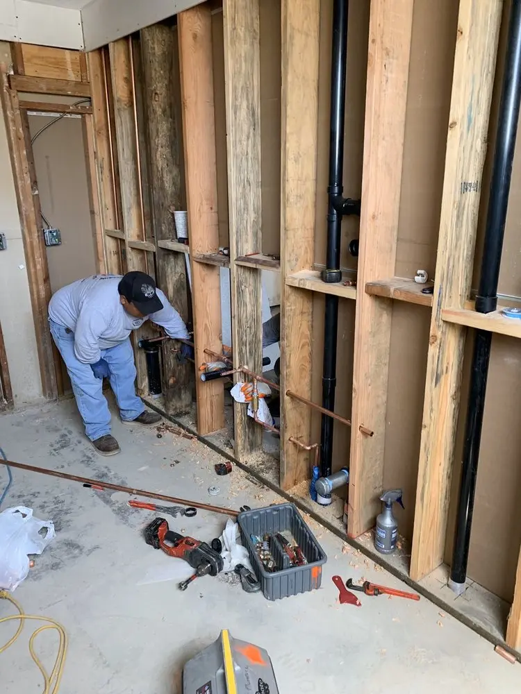 Commercial rough-in plumbing for Gas Line Repair in Rosini